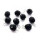 Black Fire-Polished Dangle Charms, 8mm Jet Czech Glass Beads, Set of 10 charms, Adorabilities